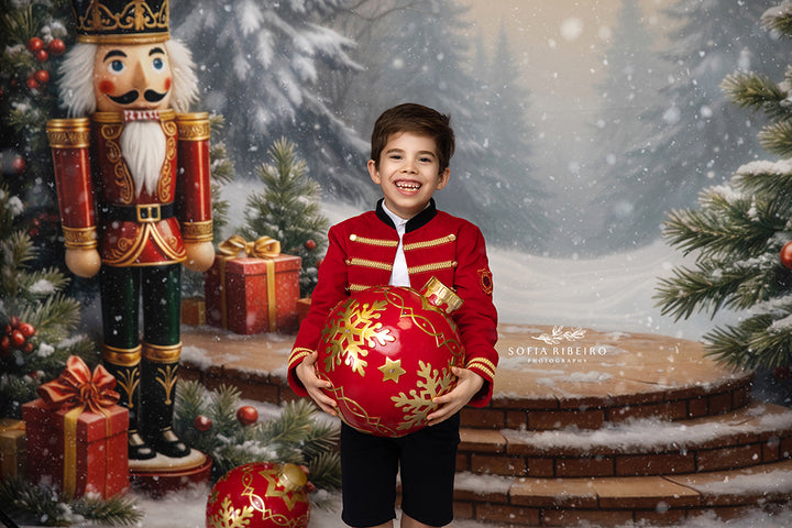 Nutcracker Stage Christmas Backdrop (sweep options)