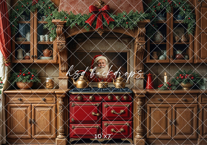 Santa Claus Christmas Kitchen (left lighting)