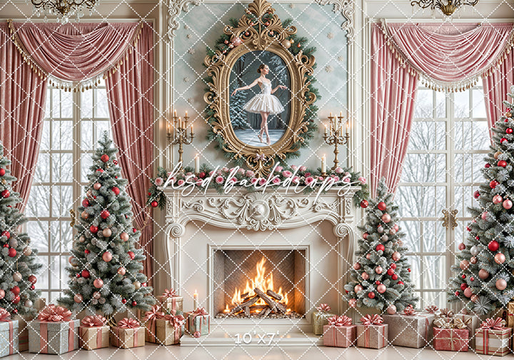 Christmas Ballerina Fireplace (sweep options)