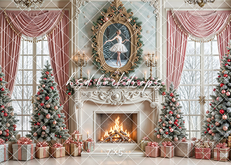 Christmas Ballerina Fireplace (sweep options)
