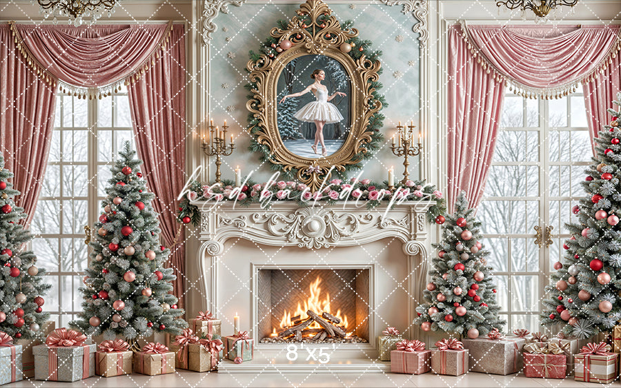 Christmas Ballerina Fireplace (sweep options)