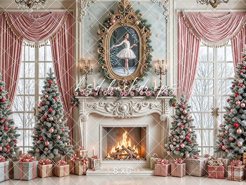 Christmas Ballerina Fireplace (sweep options)