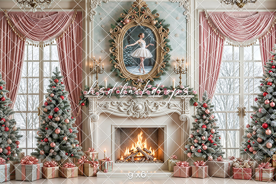 Christmas Ballerina Fireplace (sweep options)