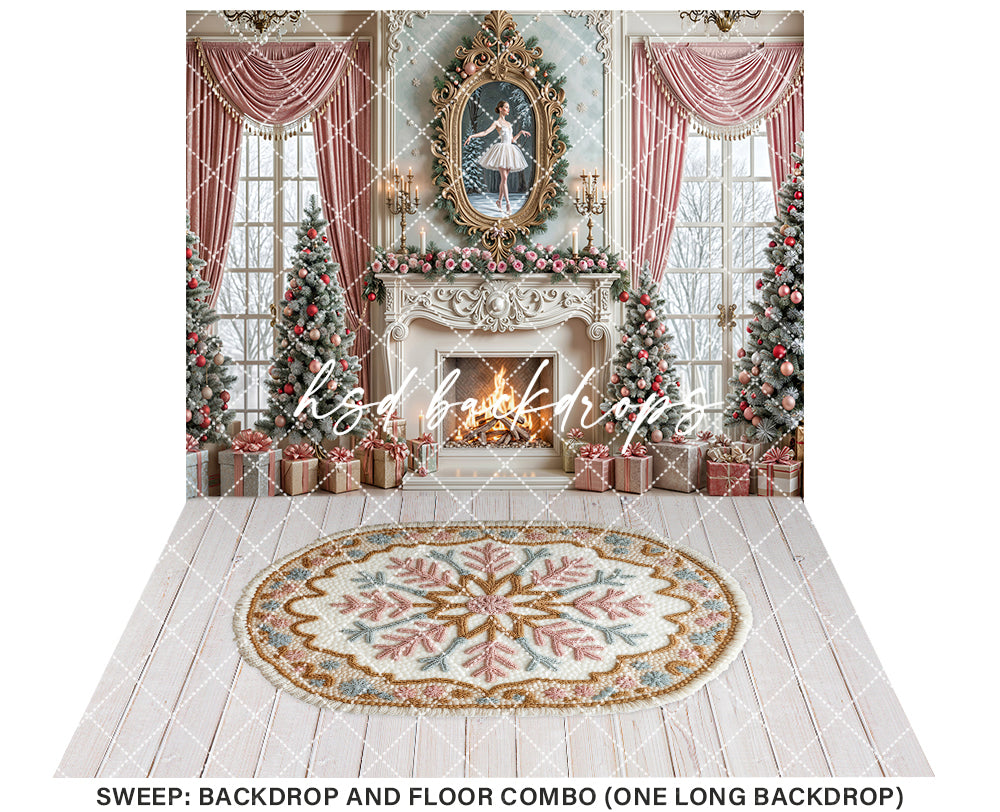 Christmas Ballerina Fireplace (sweep options)