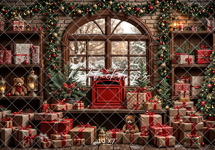 Nostalgic Christmas Mail Room Window (sweep options)