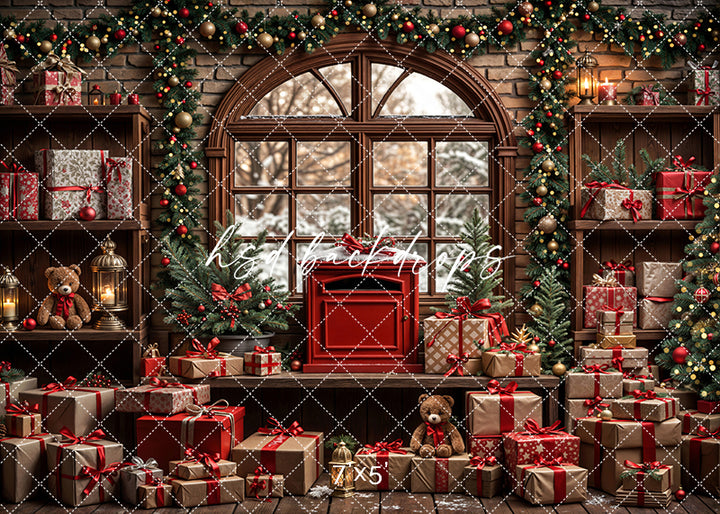 Nostalgic Christmas Mail Room Window (sweep options)