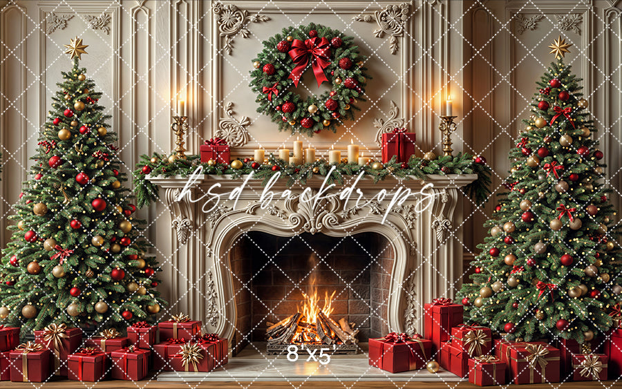 Glowing Victorian Christmas Fireplace (sweep options)