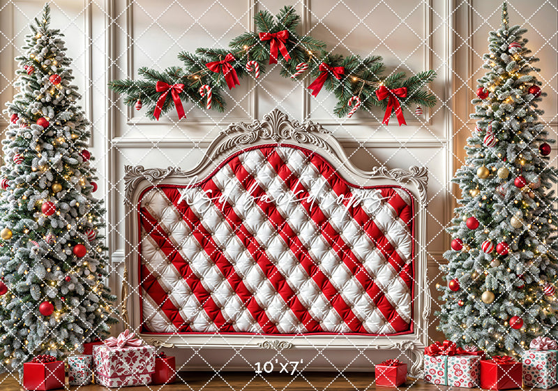 Candy Cane Christmas Headboard