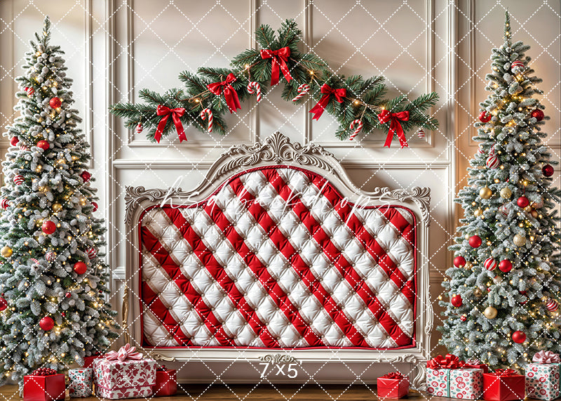 Candy Cane Christmas Headboard