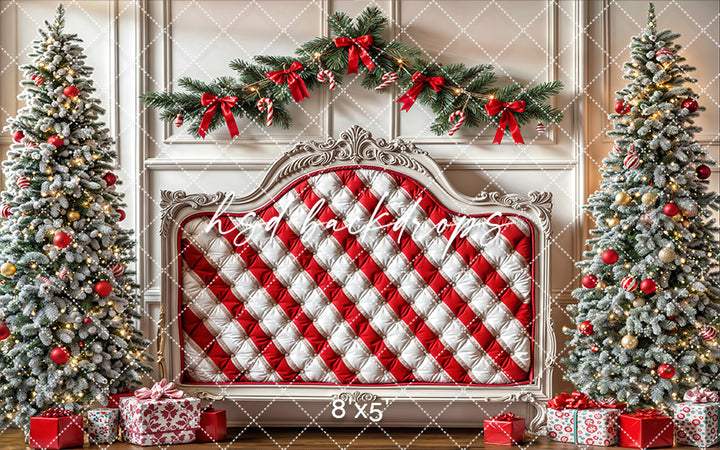 Candy Cane Christmas Headboard