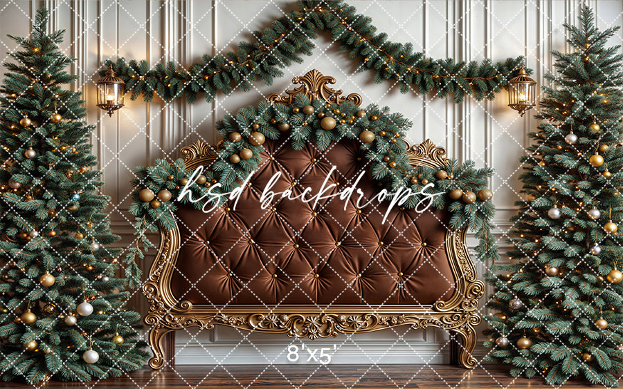 Enchanted Evergreen Holiday Headboard