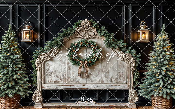Christmas Cottage Headboard