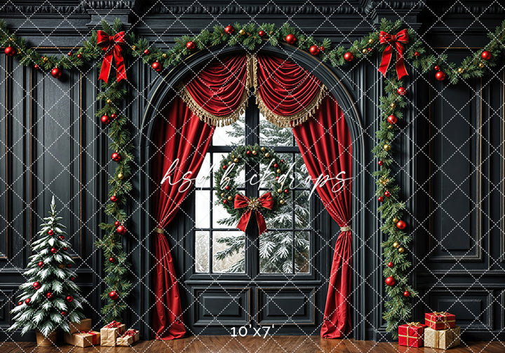 Holiday Glow & Garland Window (sweep options)
