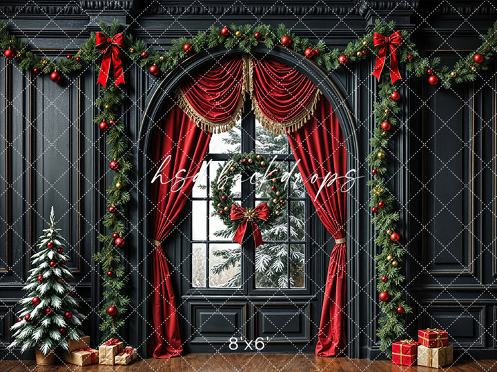Holiday Glow & Garland Window (sweep options)