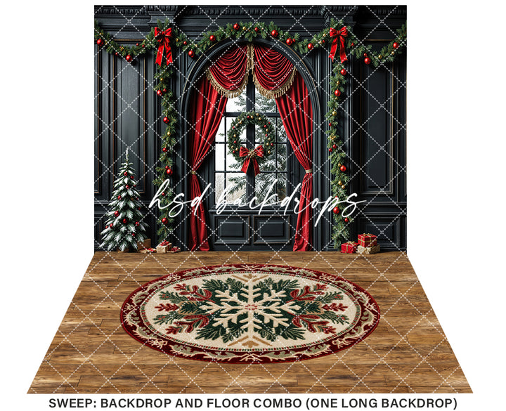 Holiday Glow & Garland Window (sweep options)