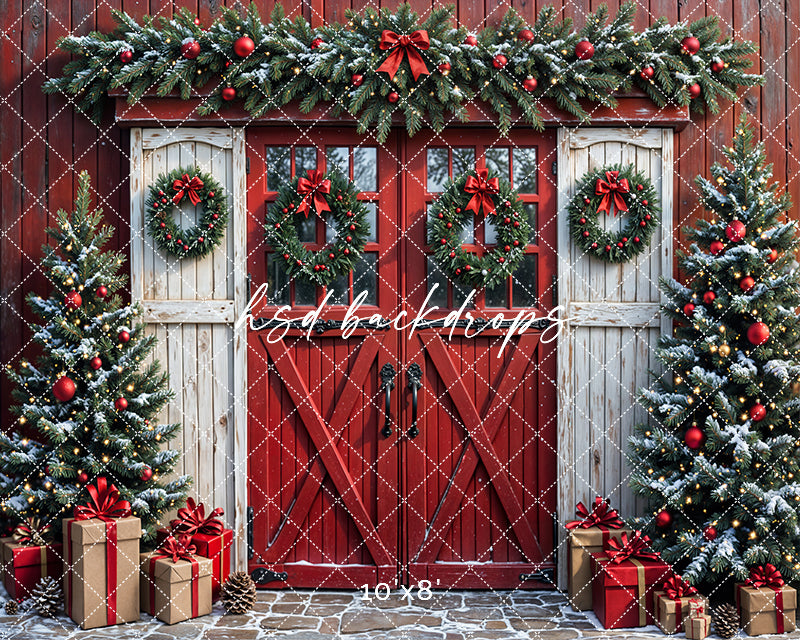 Holly Jolly Barn Doors (sweep options)