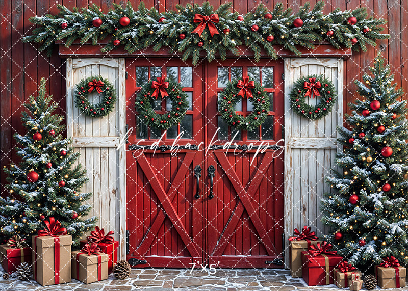 Holly Jolly Barn Doors (sweep options)