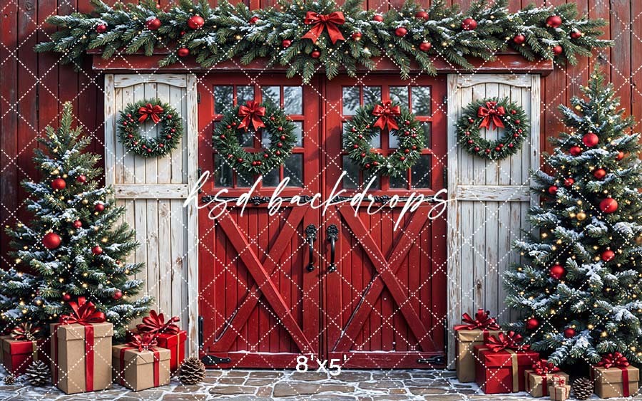 Holly Jolly Barn Doors (sweep options)