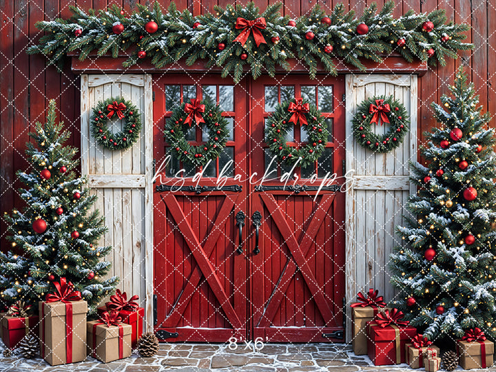 Holly Jolly Barn Doors (sweep options)