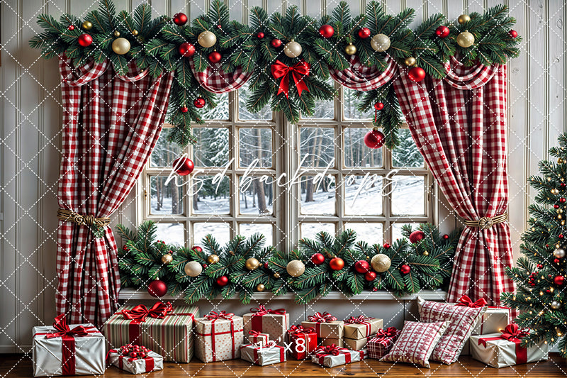 Gingham & Garland Window (sweep options)