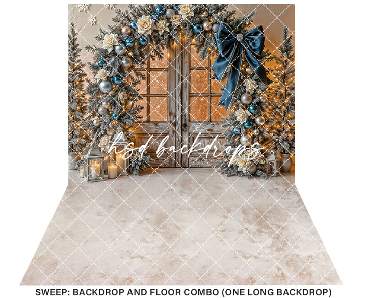 Midnight Frost Doorway * Winter Studio Backdrop (sweep options)