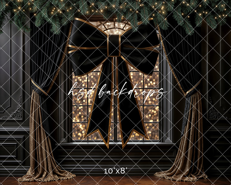 Midnight Manor Christmas Window Backdrop (sweep options)
