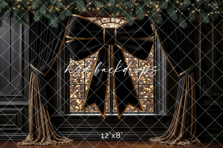 Midnight Manor Christmas Window Backdrop (sweep options)
