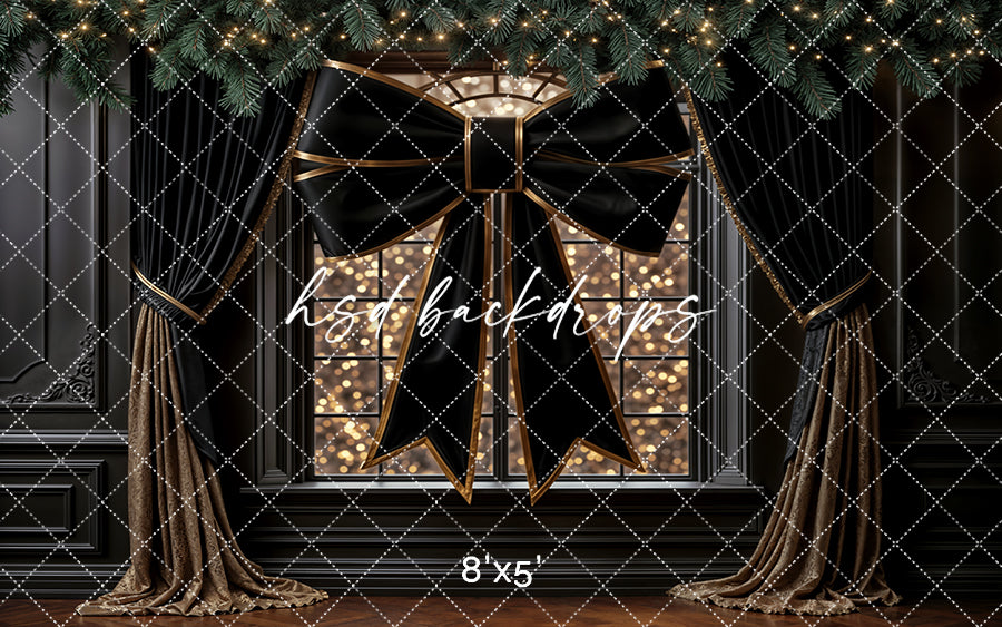 Midnight Manor Christmas Window Backdrop (sweep options)