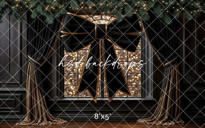 Midnight Manor Christmas Window Backdrop (sweep options)