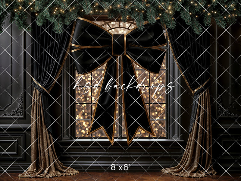 Midnight Manor Christmas Window Backdrop (sweep options)