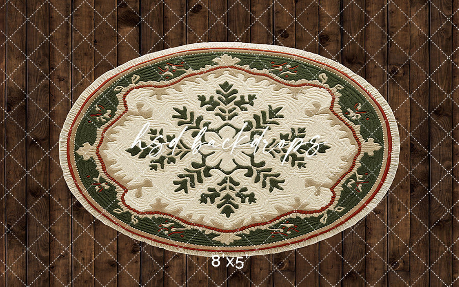 Evergreen Snowflake Rug