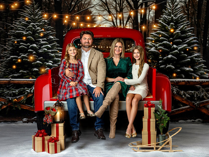 Evergreen Tree Farm Entrance at Night