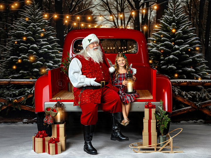 Evergreen Tree Farm Entrance at Night