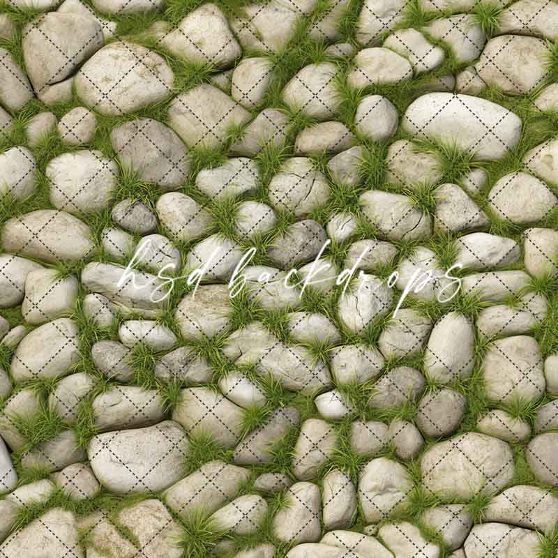 Mossy Stone Floor photography backdrop floor