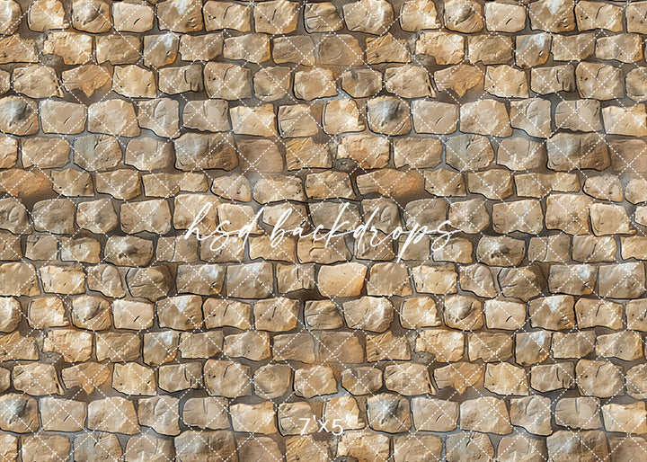 brown cobblestone photography backdrop floor