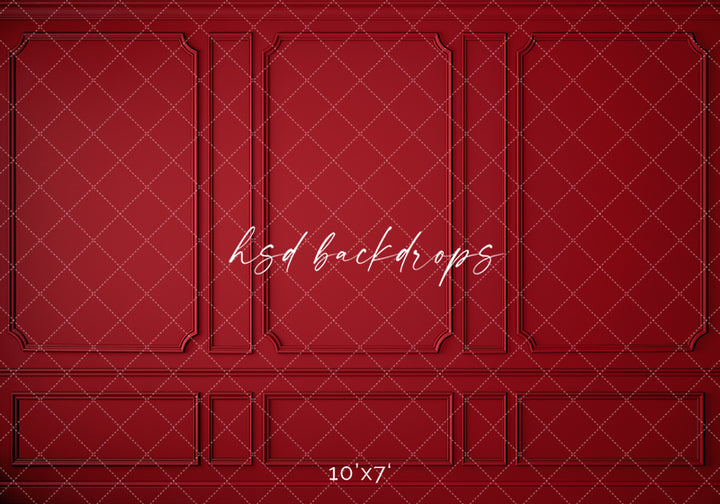 Elegant Red Wall - HSD Photography Backdrops