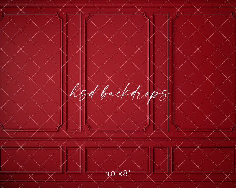 Elegant Red Wall - HSD Photography Backdrops