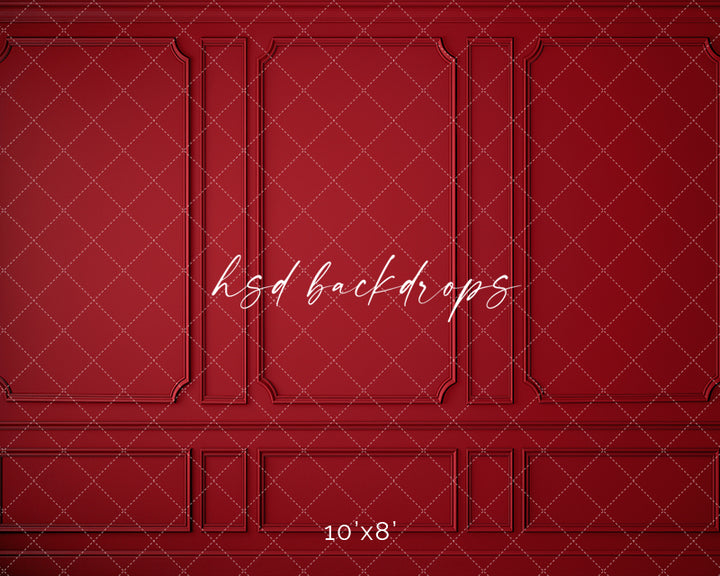 Elegant Red Wall - HSD Photography Backdrops