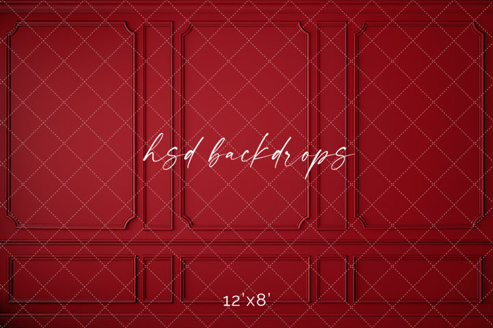 Elegant Red Wall - HSD Photography Backdrops