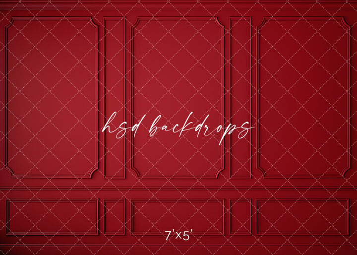 Elegant Red Wall - HSD Photography Backdrops