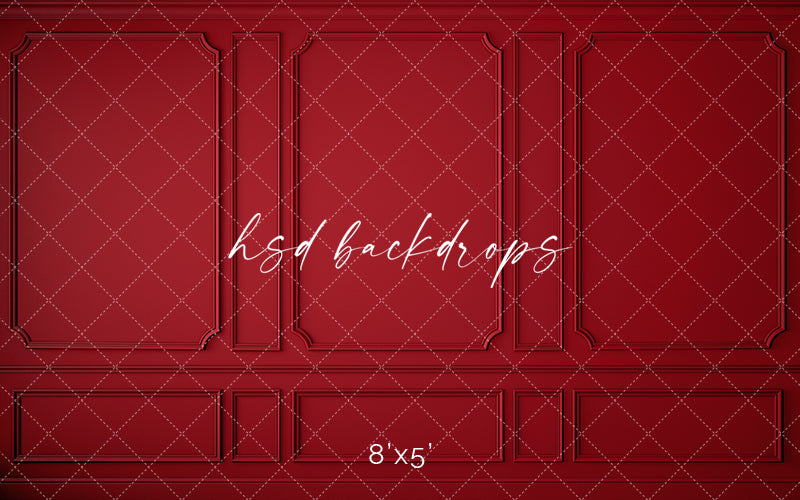 Elegant Red Wall - HSD Photography Backdrops