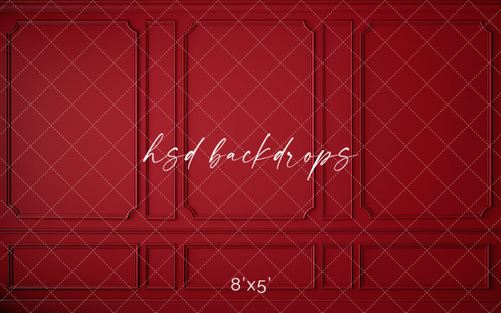 Elegant Red Wall - HSD Photography Backdrops