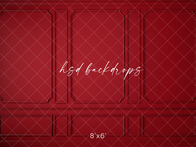 Elegant Red Wall - HSD Photography Backdrops