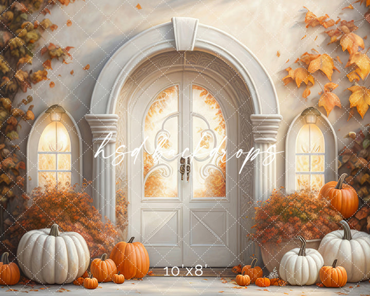 Arched Autumn Door - HSD Photography Backdrops