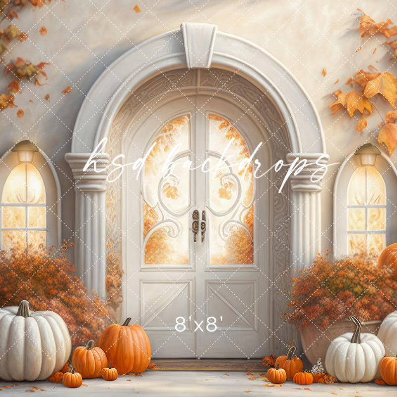 Arched Autumn Door - HSD Photography Backdrops