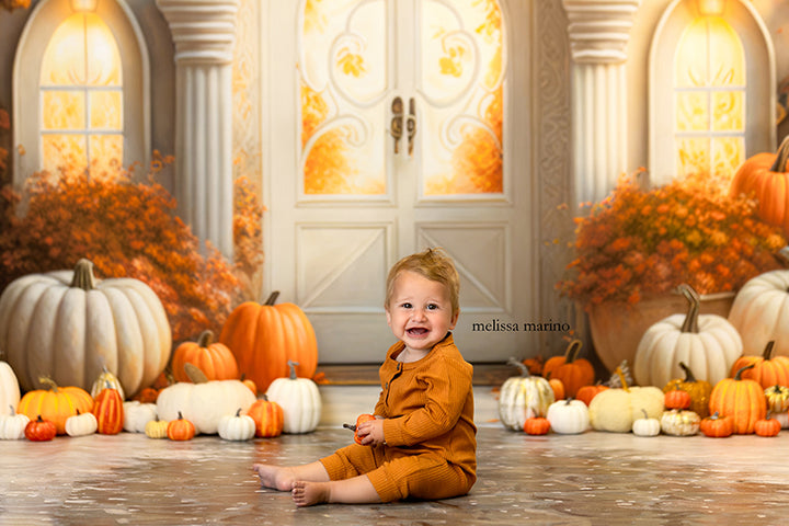 Arched Autumn Door - HSD Photography Backdrops