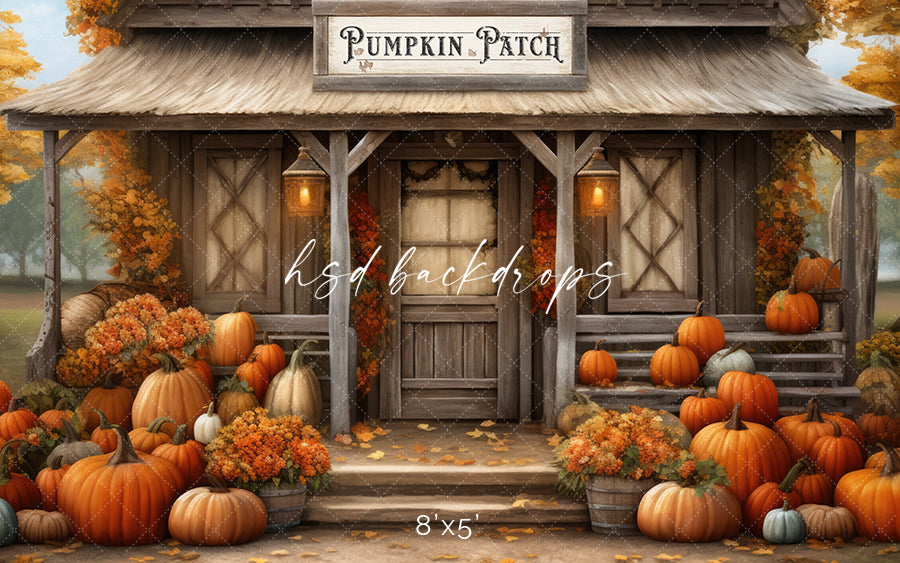 Pumpkin Patch Shack - HSD Photography Backdrops