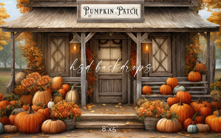 Pumpkin Patch Shack - HSD Photography Backdrops