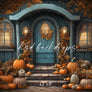 Autumn Pumpkin Porch - HSD Photography Backdrops