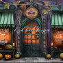 Spooky Storefront Halloween Backdrop for Pictures